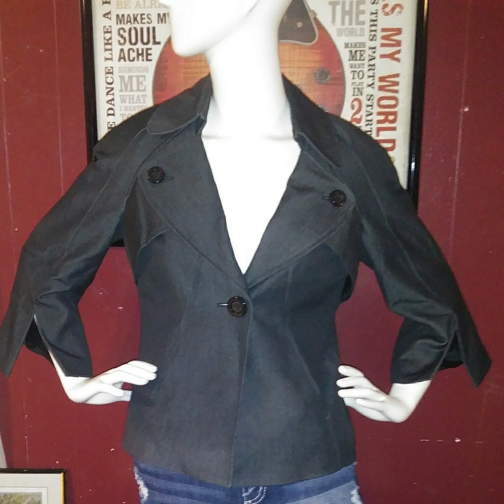 Nine West Suit Separates Slit Bell Sleeved Blazer